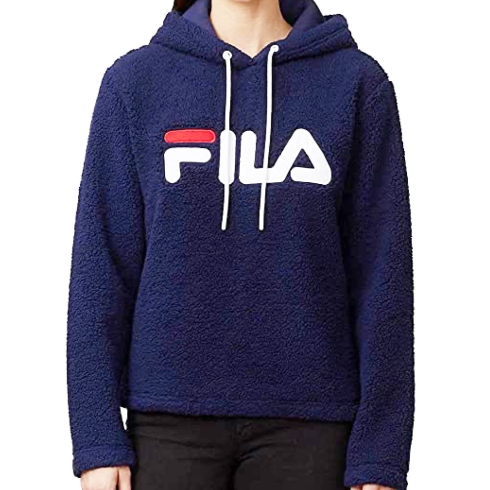FILA Sherpa Hoodie Sweatshirt Women’s Caroline Sherpa  Size Small